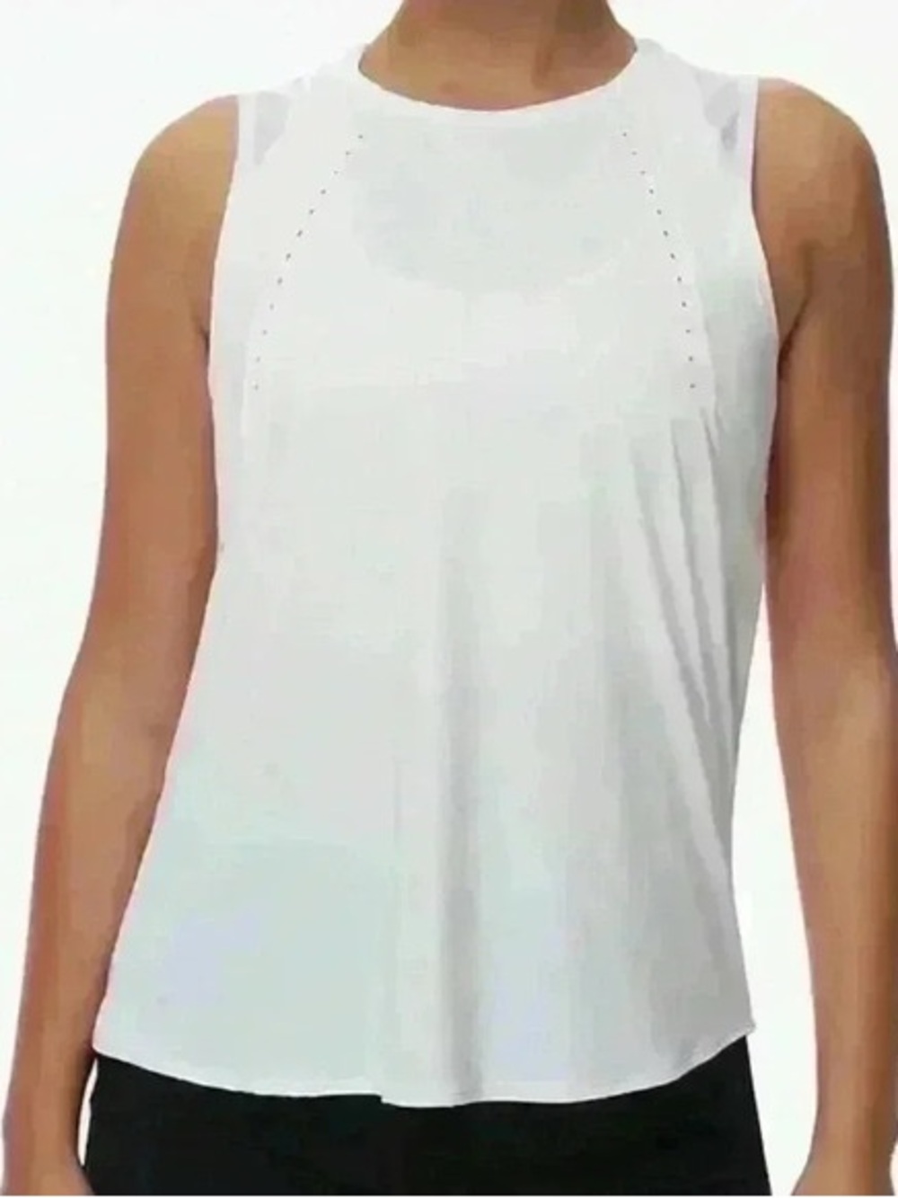 lululemon athletica White Sleeveless Crew Tank